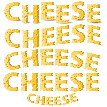 奶酪,文字
