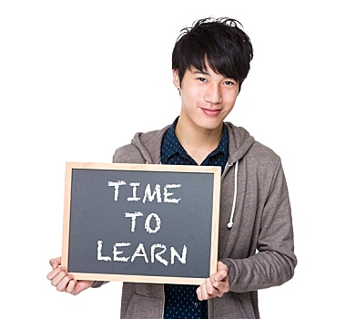 亚洲人,年轻,学生,黑板,展示,时间,学习