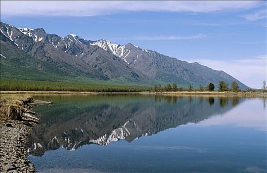贝加尔湖,湖,山脉,西伯利亚,俄罗斯