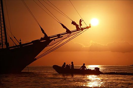 印度尼西亚,群岛,游轮,船,美好,传统,帆船,船舱