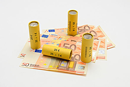 一欧元,硬币,欧元,货币