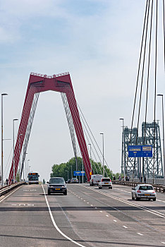 荷兰鹿特丹,willemsbrug,bridge红桥
