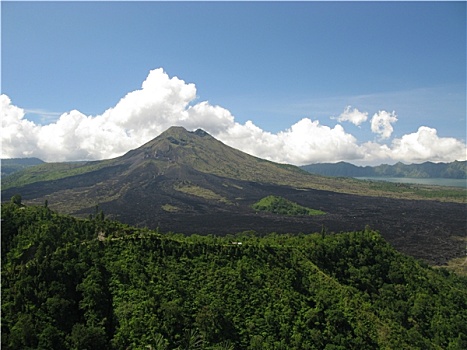 火山,山,巴厘岛,印度尼西亚,亚洲