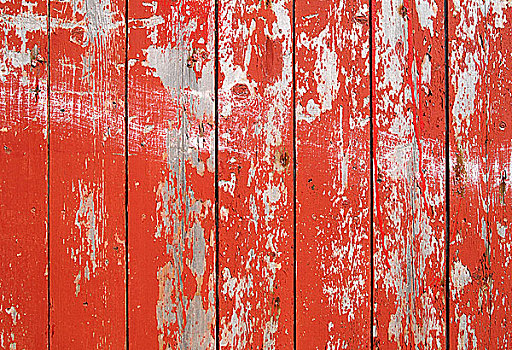 红色,古怪,涂绘,木篱