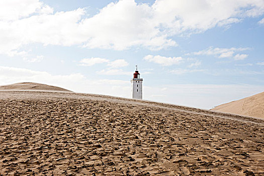流砂,沙丘,灯塔,丹麦