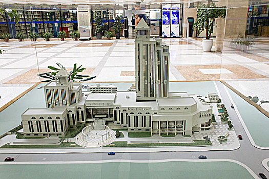 上海图书馆建筑模型