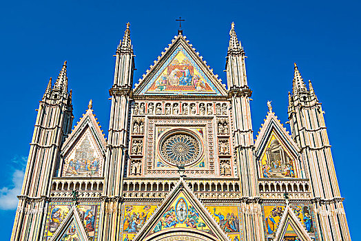 大教堂,奥维多,圣母升天教堂,哥特式,建筑,翁布里亚,意大利,欧洲