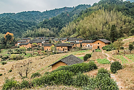 江西省婺源县赋春镇曹家村居民住宅建筑景观