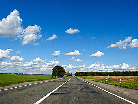 道路,蓝天