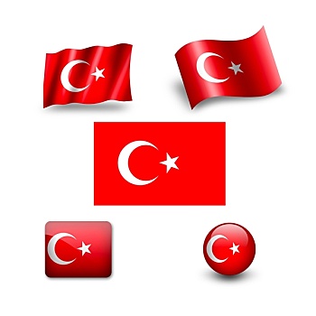 土耳其,旗帜,象征