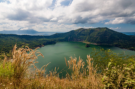 火山湖,火山,南,吕宋岛,菲律宾,湖,火山口