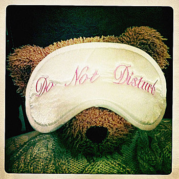 泰迪熊,睡觉,面具