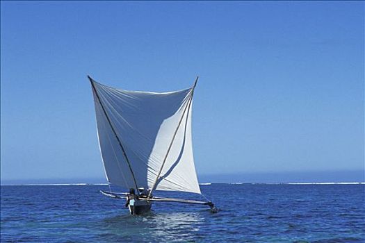 马达加斯加,独木舟,海上