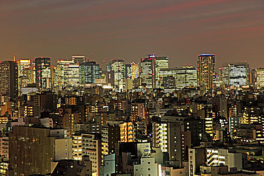 高,建筑,浅草,夜晚