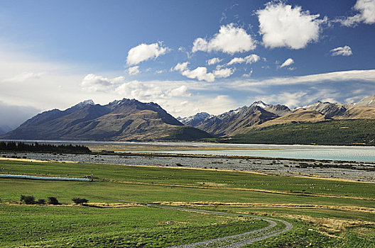 普卡基湖,坎特伯雷,南岛,新西兰