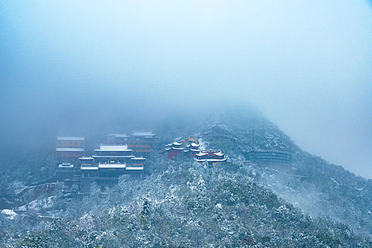 杭州湘湖老虎洞景区雪景