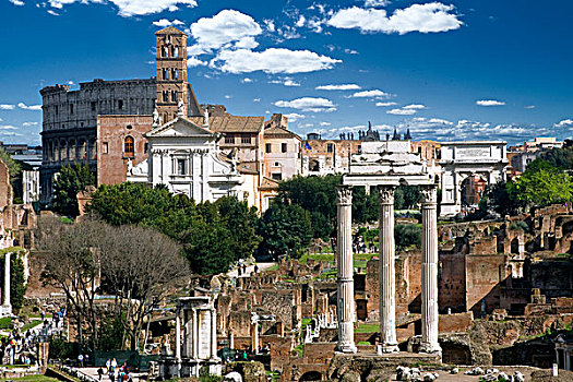 遗址,建筑,古罗马广场,罗马,拉齐奥,意大利