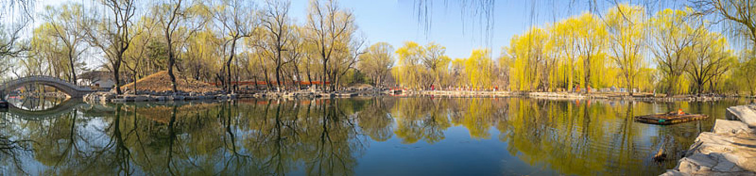 初春北京圆明园风光