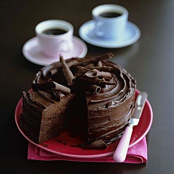 巧克力蛋糕,巧克力刨花