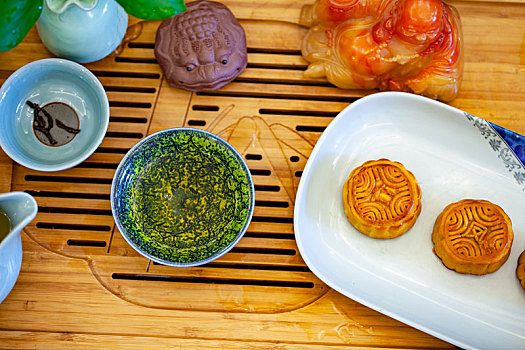中国传统佳节中秋节月饼素材