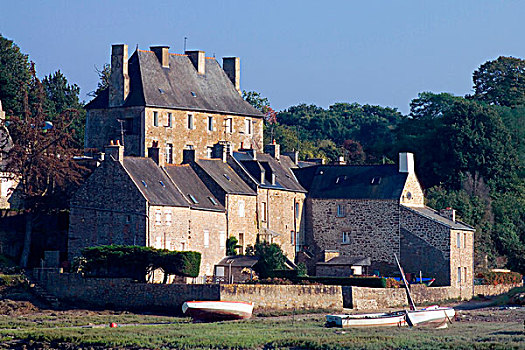 房子,乡村,布列塔尼半岛,法国