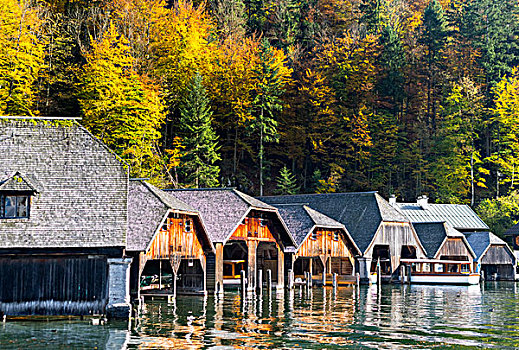 码头,乡村,传统,木质,船库,湖,国家公园,巴伐利亚,德国,大幅,尺寸