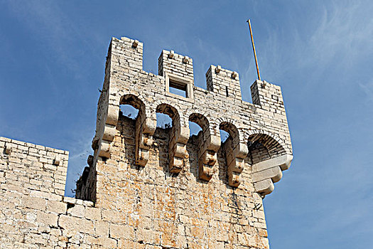 城堡,特洛吉尔,达尔马提亚,克罗地亚,欧洲