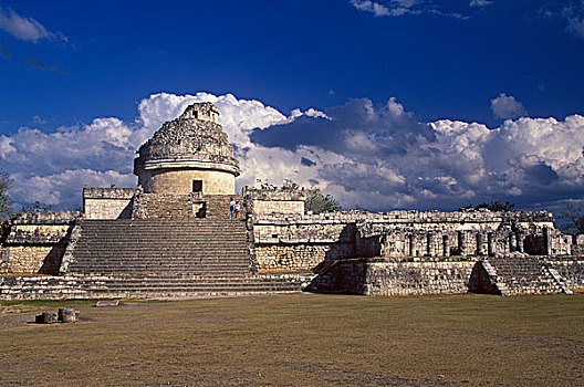 观测,玛雅,遗址,奇琴伊察,尤卡坦半岛,墨西哥,北美