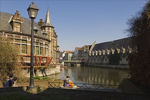 运河,根特,比利时