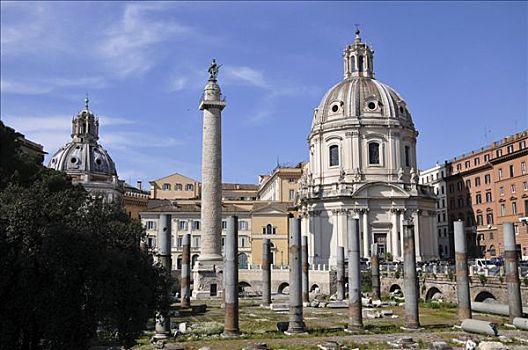 古罗马广场,老城,罗马,意大利,欧洲