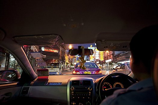 曼谷,泰国,出租车,市区