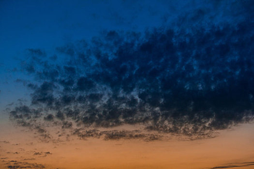 夜空,蓝色,橙色