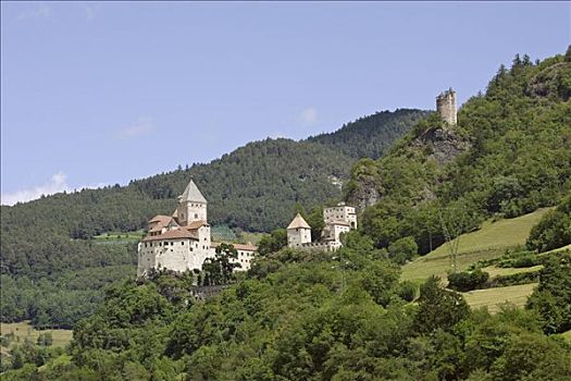 城堡,山谷,南蒂罗尔,意大利