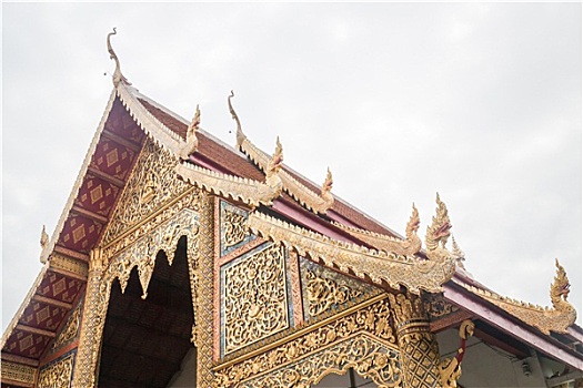屋顶,艺术,庙宇,清迈,泰国