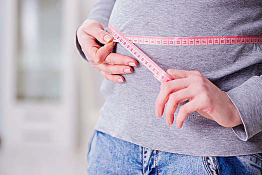 孕妇,测量,腹部,厘米