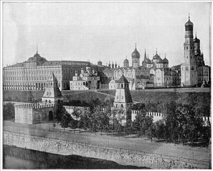 克里姆林宫,莫斯科,迟,19世纪,艺术家,未知