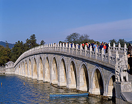 拱桥,颐和园,北京,中国