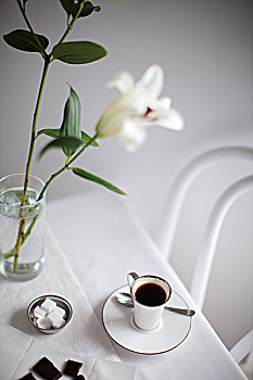 花,咖啡