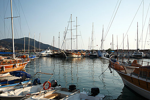 帆船,港口,土耳其
