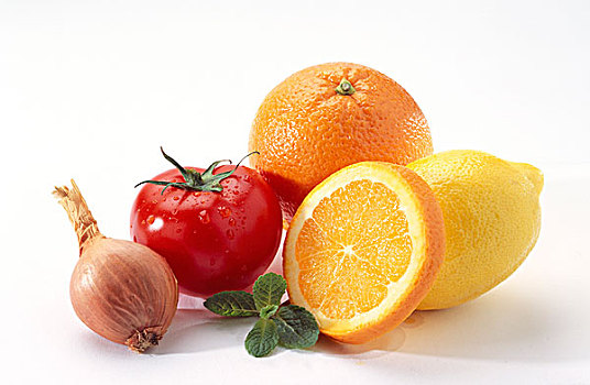 柑橘,西红柿,新鲜