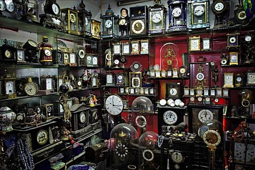 旧城,钟表,古式物品,市场,上海,中国,亚洲