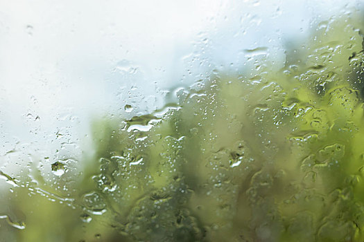 湿,汽车,玻璃,雨,风暴,户外