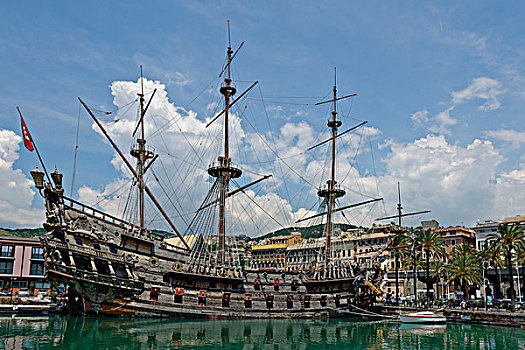 战舰,码头,波尔图,热那亚,利古里亚,意大利,欧洲