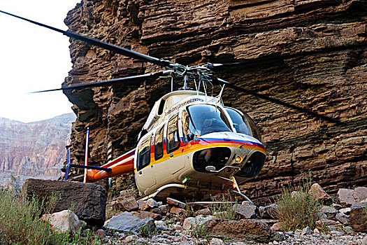 大峡谷国家公园,亚利桑那,美国,直升飞机,准备,起飞