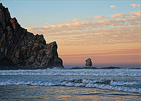 岩石构造,海洋,摩洛湾,加利福尼亚,美国