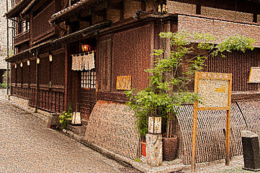 日本东京上野,古老的日本建筑,及宁静优雅的街景