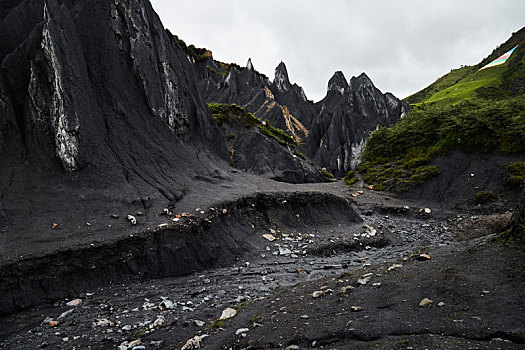 甘孜秋季墨石公园风景