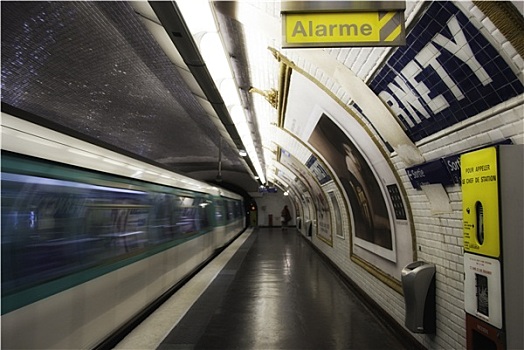 地铁,停止,室内,巴黎