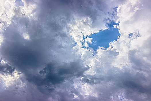 呼伦贝尔小雨后的天空云层