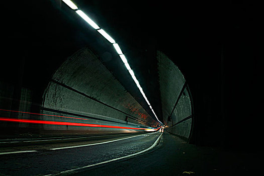 交通工具,通过,隧道,泰晤士河,伦敦,英格兰